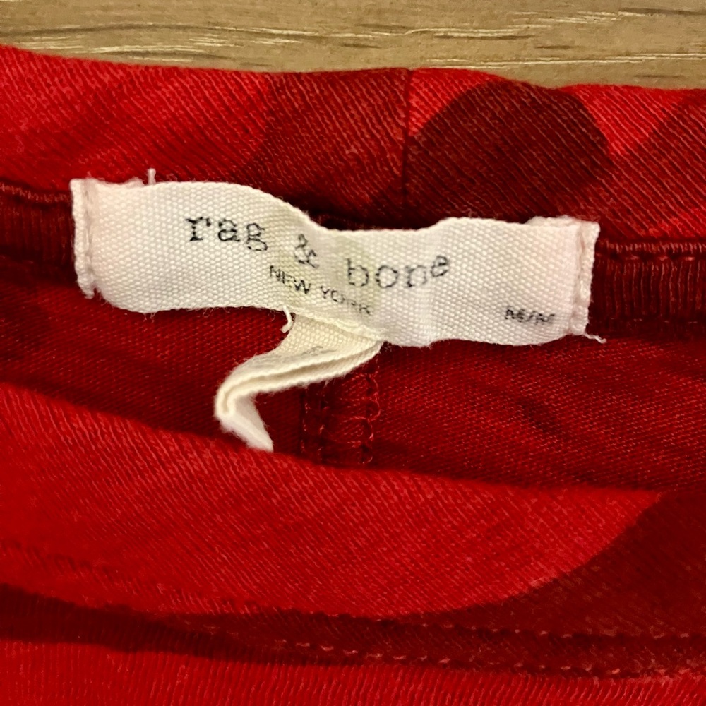 rag & bone Red Camouflage Short Sleeve Tee - Picture 5 of 5